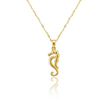 Real Gold Seahorse Necklace 2106 CWP 2062