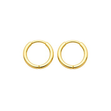 Real Gold Round Small Earring Set 2114 E1737