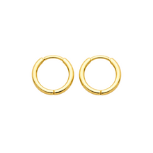 Real Gold Round Small Earring Set 2114 E1737