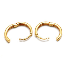 Real Gold Medium Huggie Hoop Earrings Set 2135 E1996