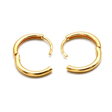 Real Gold Medium Huggie Hoop Earrings Set 2135 E1996