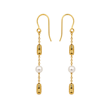 Real Gold Pearl Dangling with Balls Clip Earrings Set - Model 2229 E1957