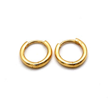 Real Gold Small Huggie Hoop Earrings Set 2239 E1995