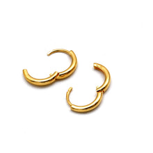 Real Gold Small Huggie Hoop Earrings Set 2239 E1995