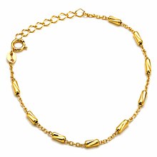 Real Gold Textured Square Roller Adjustable Size Bracelet (16+3 = 19 C.M) 2285 DC BR1893