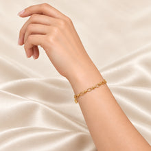 Real Gold Infinity Link Textured Ball Bracelet (19 C.M) 2305 BR1942