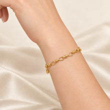 Real Gold Infinity Link Textured Ball Bracelet (19 C.M) 2305 BR1942