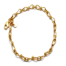Real Gold Infinity Link Textured Ball Bracelet (19 C.M) 2305 BR1942