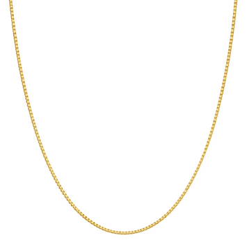 Real Gold Solid Box Kids Chain 2484 (35 C.M) CH1276