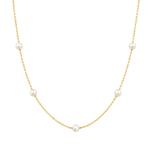 Real Gold 5 Pearl Adjustable Size Necklace (45 cm) 2487 N1516