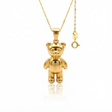 Real Gold 3D Teddy Bear Necklace 0503 CWP 2050