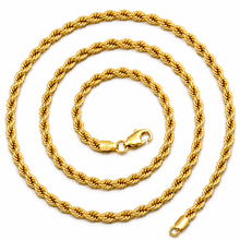 Real Gold Solid Thick Rope Men Chain 4 MM 2603 (45 C.M) CH1203