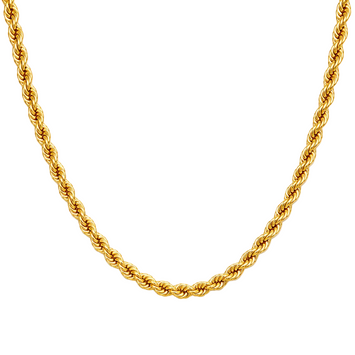 Real Gold Solid Thick Rope Men Chain 4 MM 2603 (45 C.M) CH1203