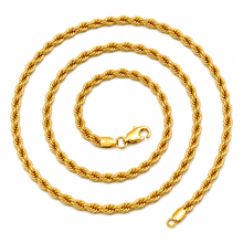 Real Gold Solid Thick Rope Men Chain 4 MM 2603 (60 C.M) CH1201