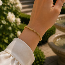 Real Gold Solid Thick Rope Chain Men Bracelet 4 MM 2603 (21 C.M) BR1883