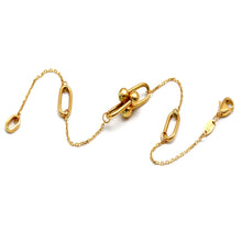 Real Gold Paperclip Ball Bar Station Bracelet (19 C.M) 2648 BR1947