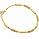 Real Gold Square Roller With 5 Beads Balls Bracelet (17 C.M) 2663 BR1890