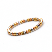 Real Gold 3 Color Beads 1.5 M.M Ring 4129 (Size 9) R2506