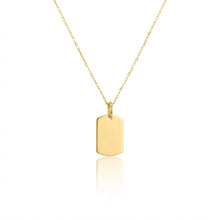 Real Gold Dog Tag Necklace 2845 CWP 2063