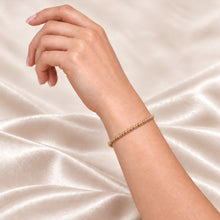 Real Gold Tri-Color Texture Bead Bracelet (19 C.M) 2855/5 BR1945