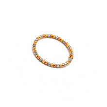 Real Gold 3 Color Beads 1.5 M.M Ring 4129 (Size 7) R2508