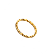 Real Gold Textured Beads 1.5 M.M Ring 4129 (Size 9) R2511