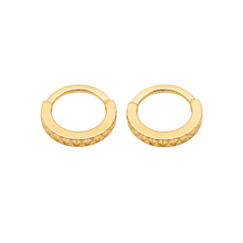 Real Gold Round Glittering Earrings Set - Model 3074 E1968