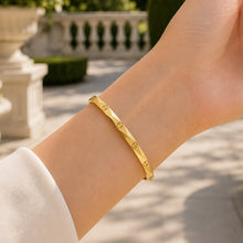 Real Gold Embossed Screw Twisted Bangle GZJCT 3323 - (SIZE 16) BA1551
