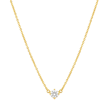Real Gold Close Back Fixed Stone Necklace 3364 N1302
