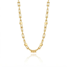 Real Gold Paperclip Bar Link Chain Necklace (45 C.M) 3552 N1575