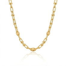Real Gold Paperclip Bar Link Chain Necklace (45 C.M) 3552 N1575
