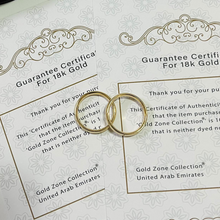 خاتم فاخر للخطوبة والزفاف للزوجين من الذهب الحقيقي GZCR 0081-1 (مقاس 9) R2433