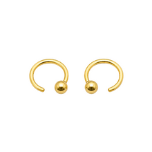 Real Gold 4MM Ball Hook Earrings Set - Model 3811 E1908