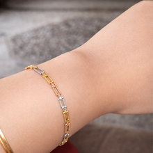 Real Gold GZTF 3 Color Hardware Solid Chain Bracelet TC-4566 (19 C.M) BR1595