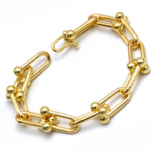 Real Gold GZTF Chunky Heavy Bold Big Hardware Bracelet with Real TF Lock (20 cm) 0295-1BL- A BR1656