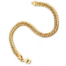 Real Gold Solid Thick Wide Chain Men and Unisex Bracelet (20 cm) - Model BR1686