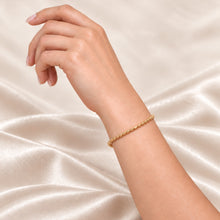 Real Gold Faceted Texture Bead Bracelet (19 C.M) 4141/5 BR1944