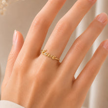 Real Gold Love Script Ring (Size 5) 6101 R2897
