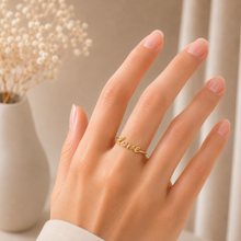 Real Gold Love Script Ring (Size 5) 6101 R2897