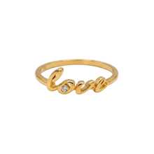 Real Gold Love Script Ring (Size 5) 6101 R2897