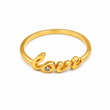 Real Gold Love Script Ring (Size 5) 6101 R2897