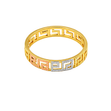 Real Gold 3 Color Imperial Greek Maze Ring (Size 6) 6495-TC R2900