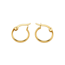 Real Gold Round Plain Clip Earrings Set - Model 4316 E1941