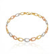 Real Gold Tri-Color Reversible Oval Link Bracelet (19 C.M) 4926 BR1946