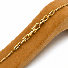 Real Gold GZTF Solid Thick Links Hardware With Round Wheat Solid Chain Bracelet 16 C.M 4865 BR1915