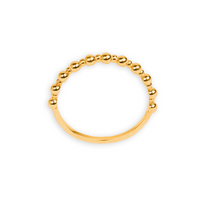 Real Gold Plain Bubble Beads Ring 6661 (SIZE 5.5) R2092