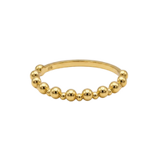 Real Gold Plain Bubble Beads Ring 6661 (SIZE 10) R2350