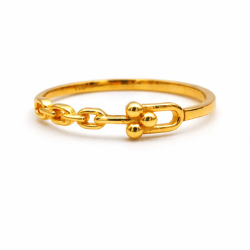 Real Gold GZTF Paper Clip Ring 7439 (Size 5) R2836