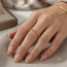 Real Gold Cable Twisted Unisex Ring 7043 (SIZE 8) R2868