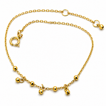 Real Gold Ball Dangler Bracelet (19 C.M) 6265 BR1386